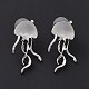 Resin Jellyfish Stud Earrings EJEW-P208-01P-1