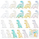 SUNNYCLUE 1 Box 20Pcs Dinosaur Charms Dino Charms Cartoon Animal T-rex Charm Transparent Glitter Powder Acrylic Charm for Jewelry Making Charms Gradient Color Earrings Necklace Bracelets DIY Craft MACR-SC0001-08-1