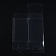 長方形の透明なプラスチックのPVCボックスギフト包装  防水折りたたみボックス  おもちゃやカビ用  透明  箱：9x9x14.1センチメートル CON-F013-01I-2