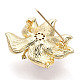 Spille con fiori di perle naturali da donna JEWB-N001-15G-3