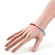 Stretch-Armband mit runden Naturmuscheln und Messing für Damen BJEW-JB08234-3