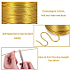 BENECREAT 15 Gauge (1.5mm) Aluminum Wire 220FT (68m) Anodized Jewelry Craft Making Beading Floral Colored Aluminum Craft Wire - Light Gold AW-BC0001-1.5mm-08-2