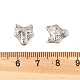Серьги-клипсы в виде волка из нержавеющей стали 304 EJEW-B116-02P-5