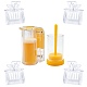 養蜂ツール  プラスチック製の女王蜂マーカーマーキングボトルとクリップ女王蜂ケージキャッチャー付き  きいろ  90x54x41.5mm  穴：35mm DIY-GA0001-47-1