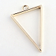 Rack Plating Alloy Triangle Open Back Bezel Pendants PALLOY-S047-09E-FF-2
