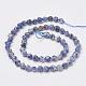 Brins de perles de jaspe de tache bleue naturelle G-P214-21-6mm-2