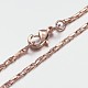Brass Chain Necklaces MAK-F013-01RG-2