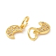 Rack Plating Brass Pave Clear Cubic Zirconia Moon Charms with Jump Ring KK-Z026-01G-2