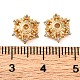 Колпачки для бусин из прозрачного кубического циркония из латуни KK-K378-47B-G-2