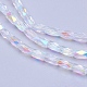 Chapelets de perles en verre transparent électrolytique EGLA-E046-C01-3