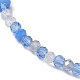 Bracelet extensible en perles rondes d'herbe pour femme BJEW-JB09701-4