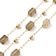 Chaînes de perles rectangulaires en labradorite naturelle AJEW-J035-01G-08-1