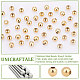 Unicraftale 400pcs 4mm golden round spacer beads 304 cuentas sueltas de acero inoxidable rondelle small hole spacer bead smooth beads encontrar para diy pulsera collar fabricación de joyas STAS-UN0001-64G-5