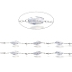 3.28 Fuß facettierte Glasperlenketten mit Chevron-Muster X-CHS-K009-05P-I-2
