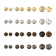 64Pcs 16 Style Brass Shank Buttons BUTT-TA0001-11-2