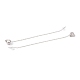 Boucles d'oreilles pendantes longues fleur avec perle en plastique EJEW-A067-08P-3