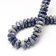 Chapelets de perles de pierre tache bleue naturelle G-UK0003-24-2