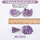 SUPERFINDINGS 4Pcs 4 Style Natural Amethyst Clusters Crystal Cluster Gemstone Irregular Natural Druzy Geode 37~70x26.5~45x19~40mm Electroplated Cluster Geode G-FH0002-04-2