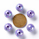 不透明なアクリルビーズ  ABカラーメッキ  ラウンド  紫色のメディア  12x11mm  穴：2.5mm  約566個/500g MACR-S370-D12mm-SS2114-3