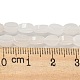 天然石ホワイトジェイドビーズ連売り  フラットオーバル  6~6.5x4~4.5x2.5mm  穴：0.6mm  約64個/連  15.94''（40.5センチメートル） G-M420-H15-03-5