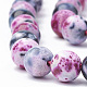 Dyed Natural Fire Crackle Agate Beads Strands G-T098-02A-01-3