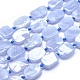Chapelets de perles en agate avec dentelle bleue naturelle G-O170-20B-1