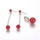 (vente d'usine de fêtes de bijoux) pendentifs en laiton et ensembles de boucles d'oreilles pendantes SJEW-F189-23A-P-1