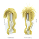 Perruques de fête cosplay jaunes courtes et moelleuses OHAR-I015-16-1