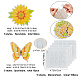 Stickers muraux en papier papillon et tournesol AJEW-WH0244-79-2