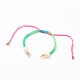 Fabrication de bracelet de perles tressées en fil de nylon réglable AJEW-JB00791-01-1