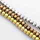Electroplate Non-magnetic Synthetic Hematite Beads Strands G-J215-M-1