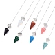Natural & Synthetic Mixed Stone Hexagonal Pointed Dowsing Pendulums G-A024-D-2