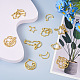 Cheriswelry 36 stücke 9 stile legierung lünette anhänger mit offener rückseite FIND-CW0001-22-5