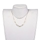 Brass Chain Necklaces NJEW-JN02634-4