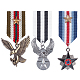 Ahandmaker 3 pz medaglia distintivo militare in costume JEWB-GA0001-16-1