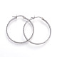 304 Stainless Steel Hoop Earrings EJEW-L215-22P-2