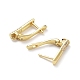 Rack Plating Brass with Cubic Zirconia Hoop Earring Findings KK-Z036-09G-2