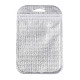 半透明のプラスチック製ジップロックバッグ  再封可能な包装袋  長方形  銀  13x8.5x0.03cm OPP-Q006-03S-2