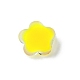 半透明の樹脂カボション  笑顔の花  ミックスカラー  9x9x3.3mm RESI-E039-01-3