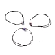 Bracelet de perles rondes à facettes en agate naturelle plaquée lustre de perles d'énergie BJEW-JB06749-03-1
