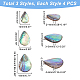 HOBBIESAY 12Pcs 3 Styles Natural Abalone Shell/Paua Shell Beads SHEL-HY0001-02-2