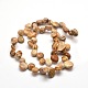 Image puce de jaspe brins de perles G-M204-55-2