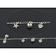 Bracelets de cheville en laiton X-AJEW-Q004-1-2