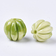 Synthetic Coral Corrugated Melon Beads CORA-R017-27-B03-2
