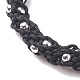 Nylon Braided Bead Bracelet BJEW-JB07604-01-4