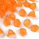 つや消しアクリルビーズキャップ  花  オレンジ  12x12x9mm  穴：1.2mm  約1700個/500g MACR-S371-10A-724-1