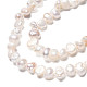 Fili di perle di perle d'acqua dolce coltivate naturali PEAR-N014-03B-3