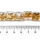 Бусины лэмпворк ручной работы из золотого и серебряного песка FOIL-C001-01A-05-4