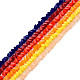 Chapelets de perles en verre opaque de couleur unie GLAA-N052-01-A-1