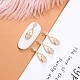 Chinese lute Shape Brass Micro Pave Clear Cubic Zirconia Nail Gems Set MRMJ-T015-41-M-4